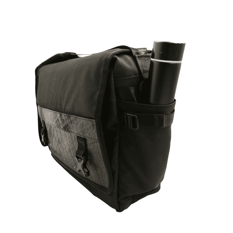 Nomad Voyager Recycled Rubber &amp; Army Canvas Vegan Messenger Bag