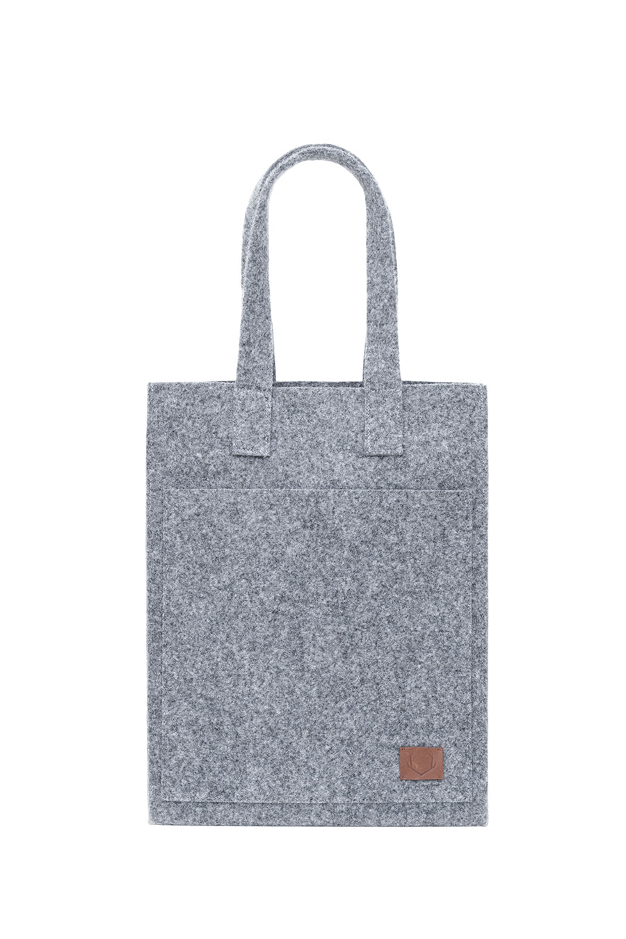 Grey Felt Tote Bag with Laptop Pocket