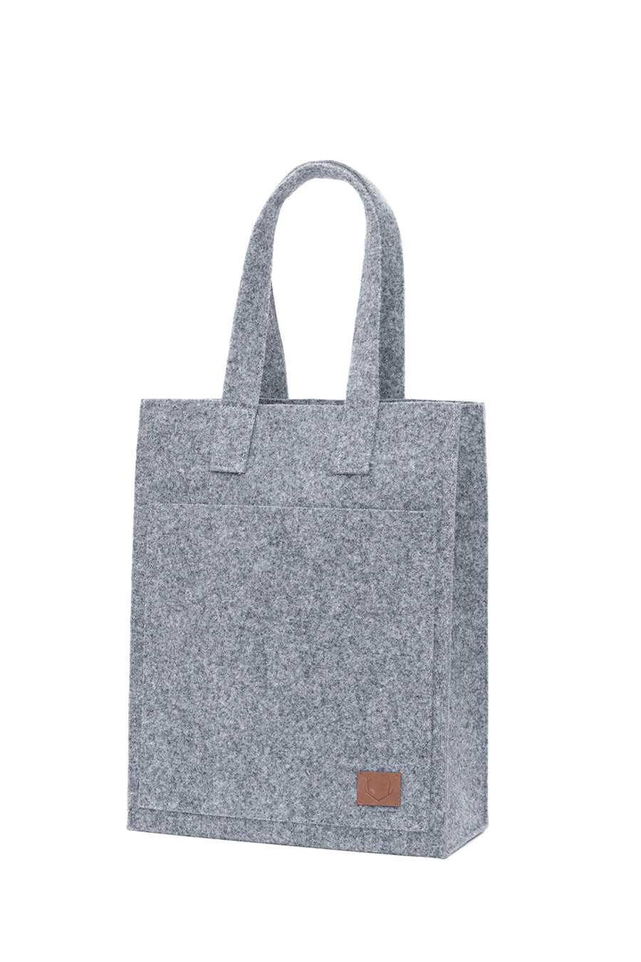 Grey Felt Tote Bag with Laptop Pocket