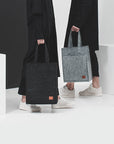 Grey Felt Tote Bag with Laptop Pocket