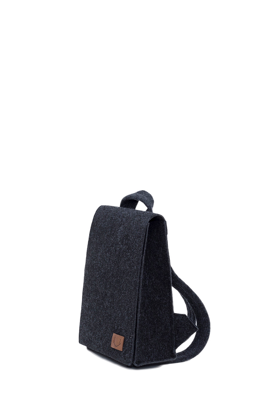 Mini Backpack in Black with Recycled Fabric