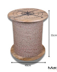 Noreya Rope Reel Nautical Table Compass Top