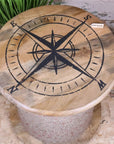 Noreya Rope Reel Nautical Table Compass Top