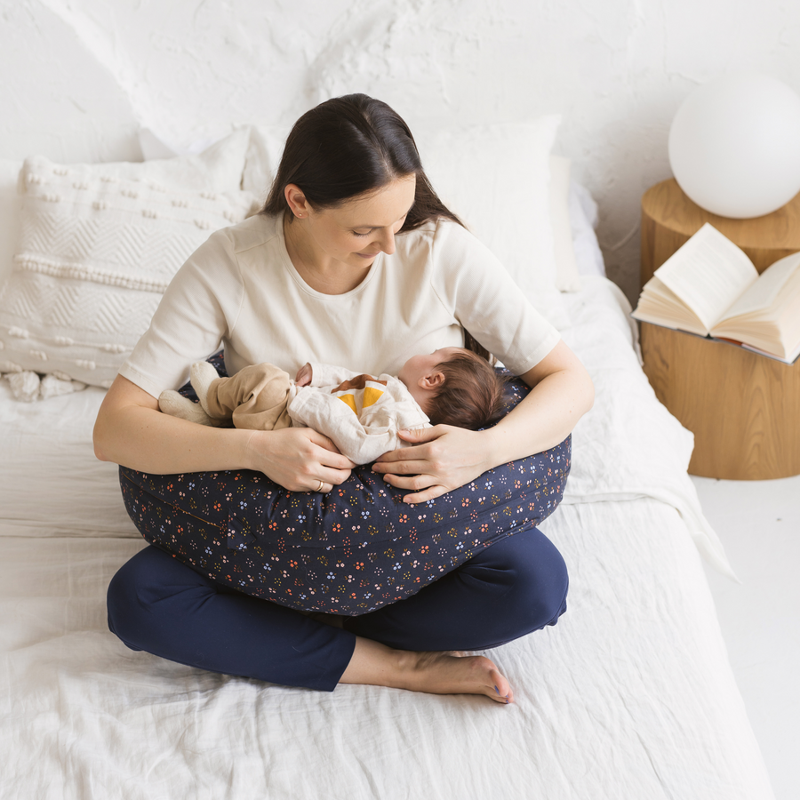 MINICAMP C-Shape Nursing & Comfort Pillow - Organic Cotton, Multi-Use Support for Pregnancy & Sleep by Minicamp at brixbailey.com