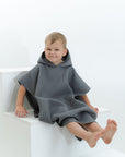 Waffle Fabric Kids Poncho
