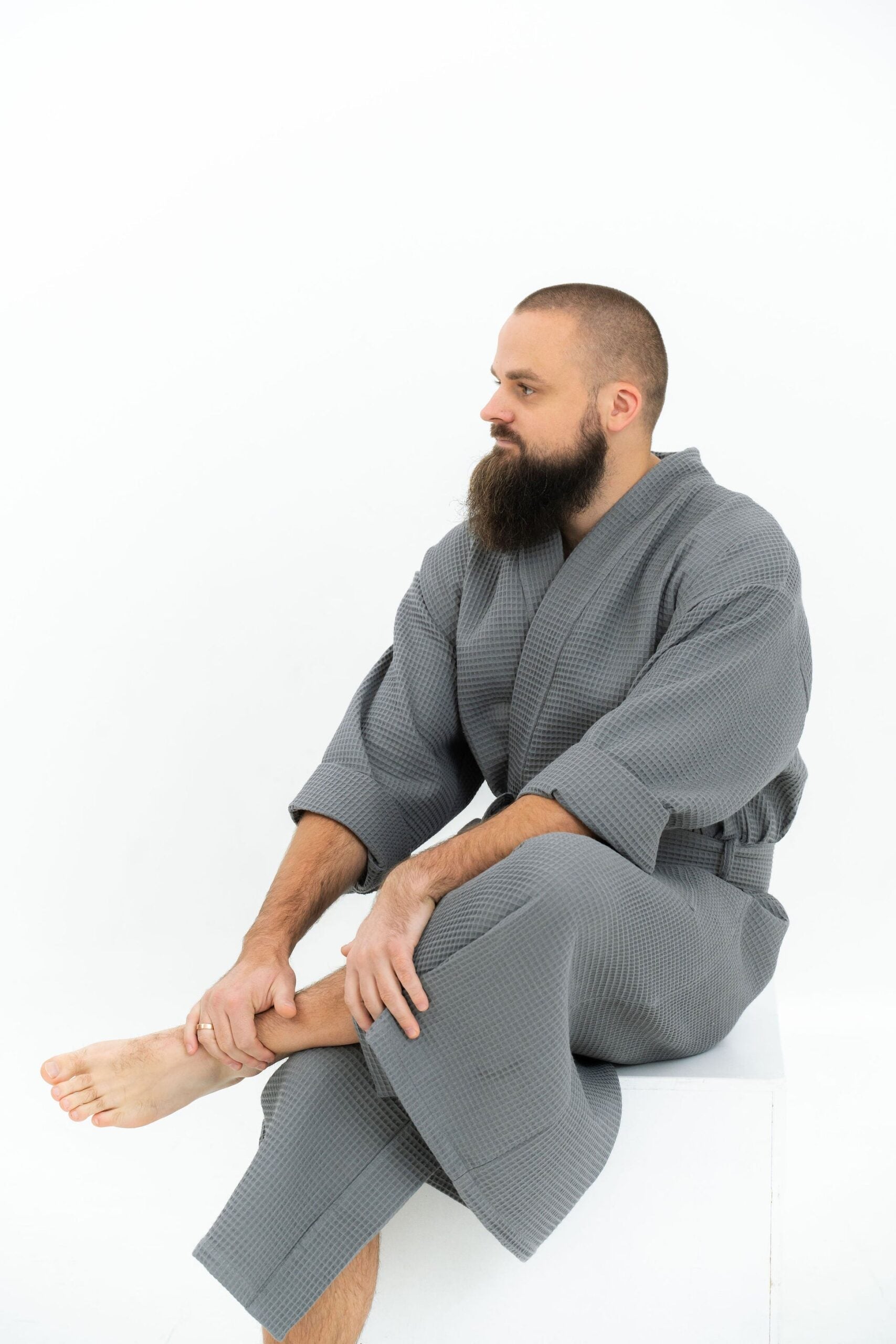 Waffle Cotton Robe for Men