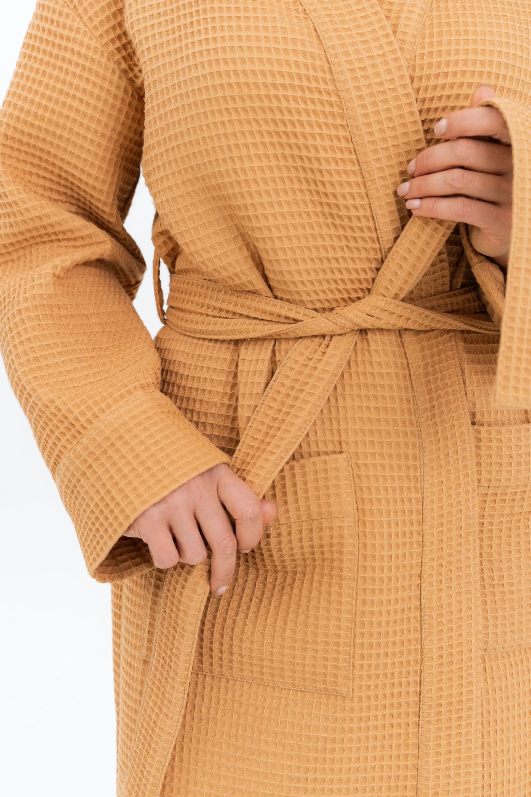 Waffle Cotton Lounge Robe for Women