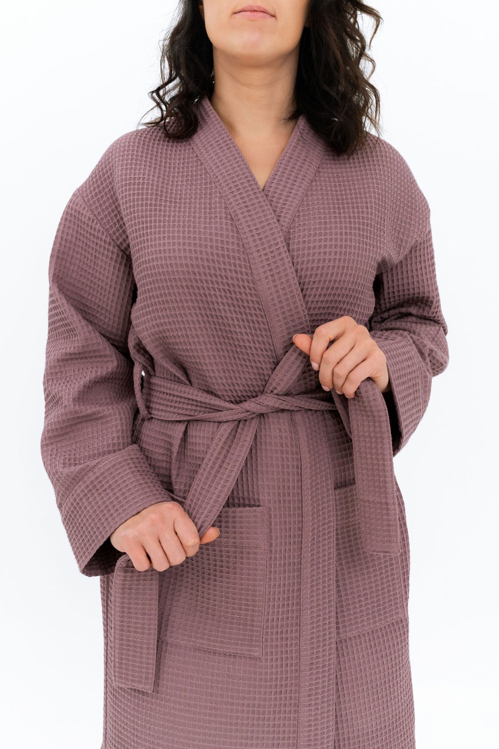 Waffle Cotton Lounge Robe for Women