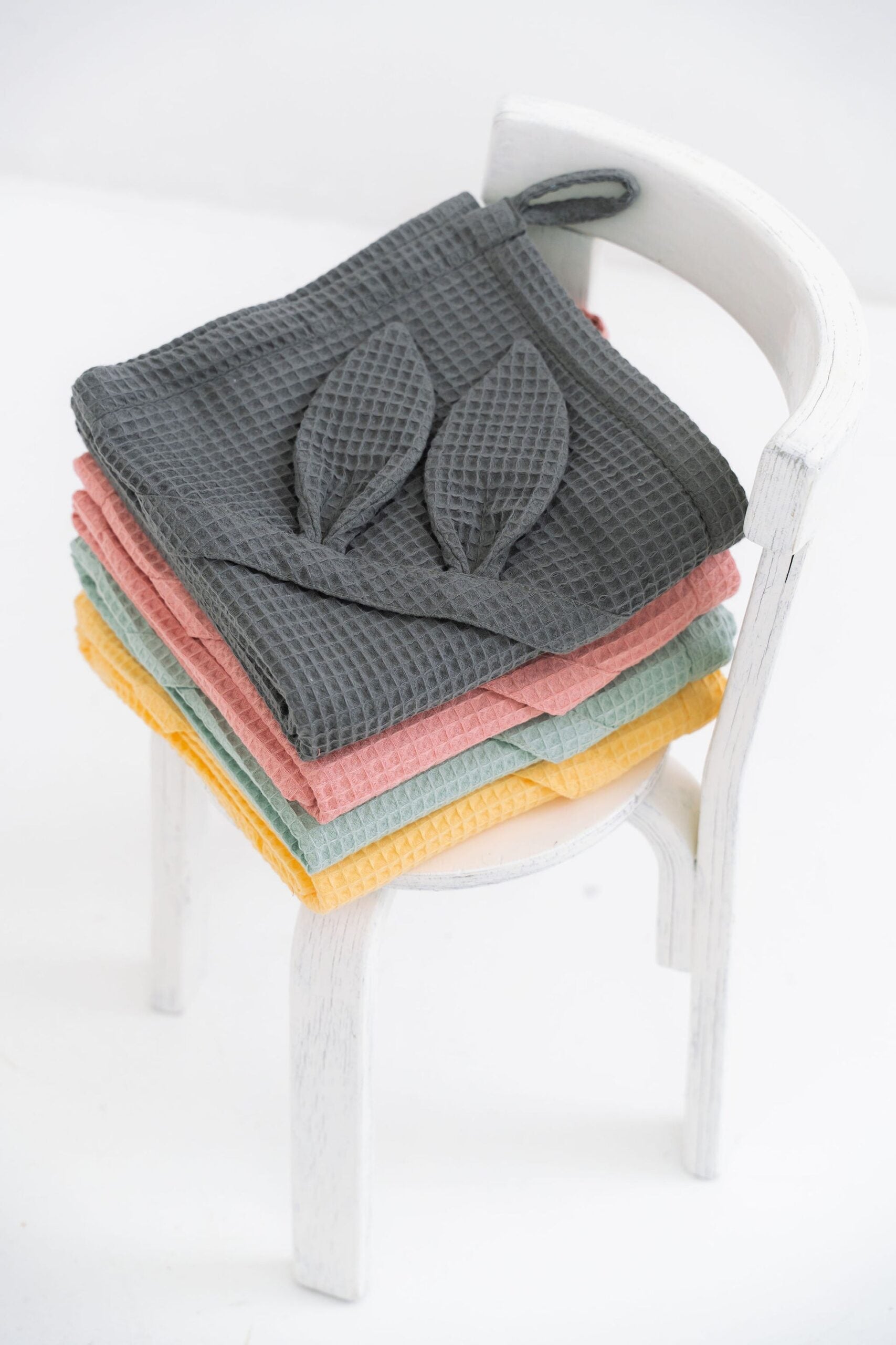 Waffle Cotton Hooded Baby Towel with Bunny Ears