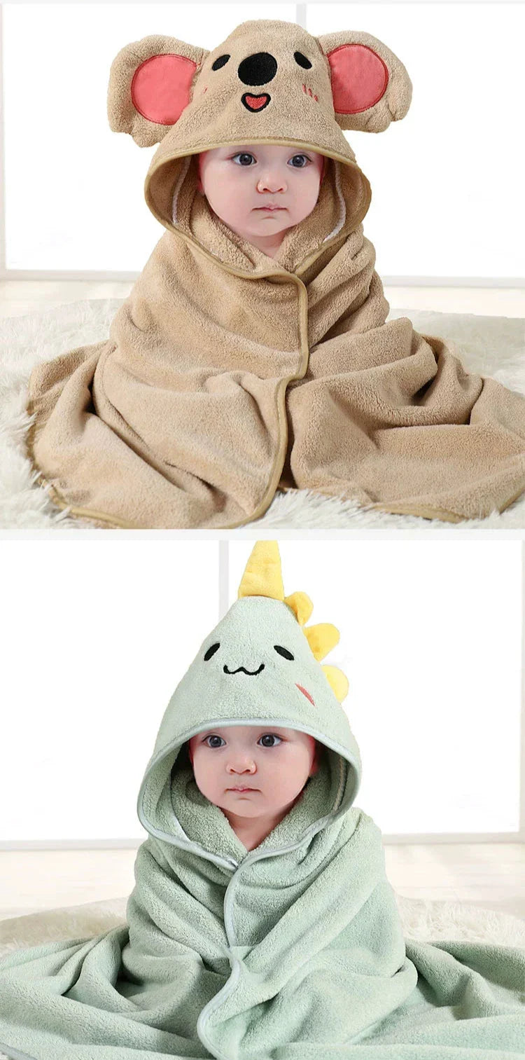 Square Baby Bath Towel - Soft Polyester/Cotton Blend for 0-12 Months - Model FW01 by Baby Lamby at brixbailey.com