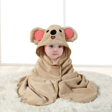 Square Baby Bath Towel - Soft Polyester & Cotton for 0-12 Months - Model FW01 by Baby Lamby at brixbailey.com