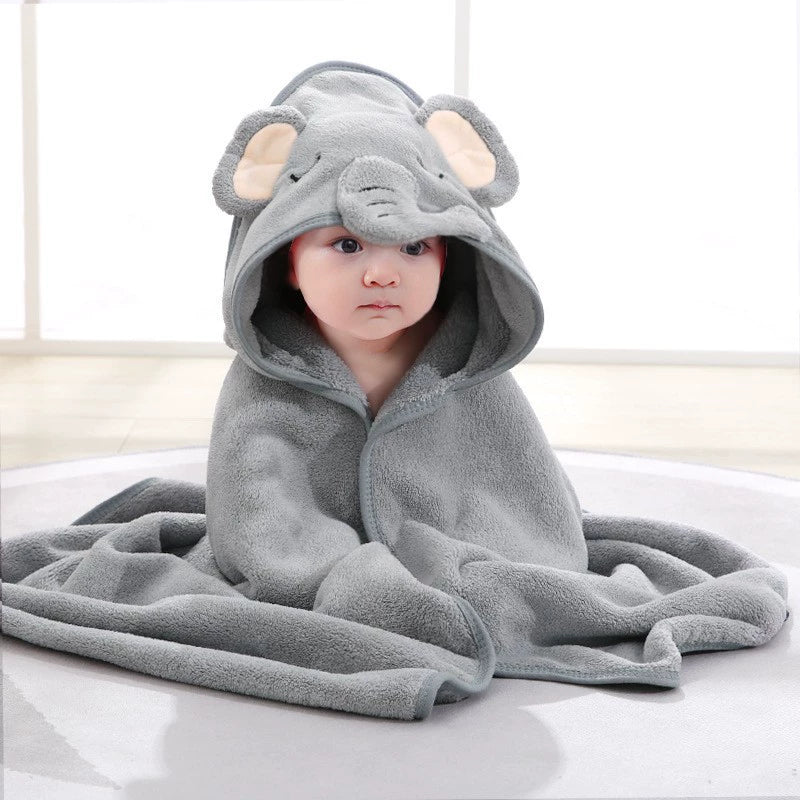Square Baby Bath Towel - Soft Polyester/Cotton Blend for Newborns 0-12 Months - Model FW01 by Baby Lamby at brixbailey.com