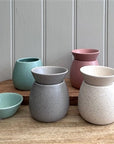 Stoneware Wax Melters with Speckle Finish