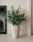 30" Faux Olive Arrangement in Artisan Vase