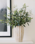 30" Faux Olive Arrangement in Artisan Vase