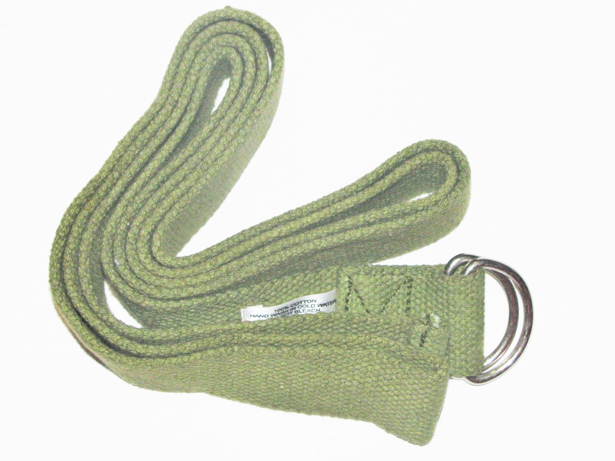 D-ring Handwoven cotton yoga Strap - 6'-1