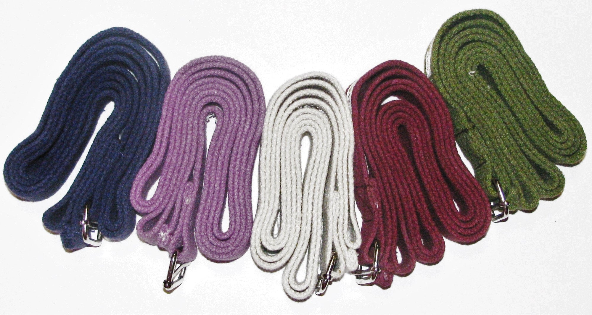 D-ring Handwoven cotton yoga Strap - 6'-5