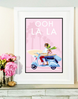 Ooh La La Vintage Style Retro Quote Poster Print