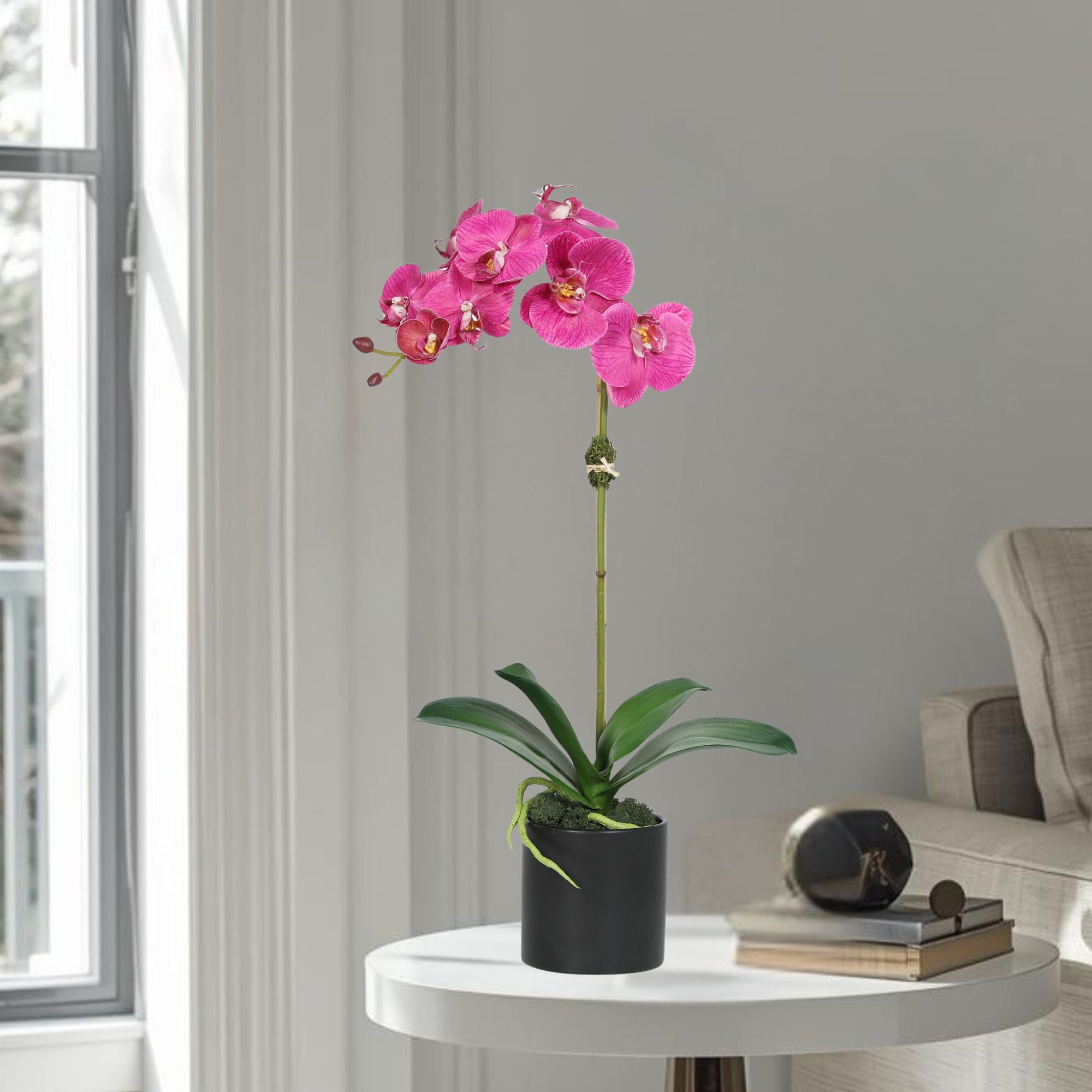 Artificial Orchid Plant in Vase - 20"