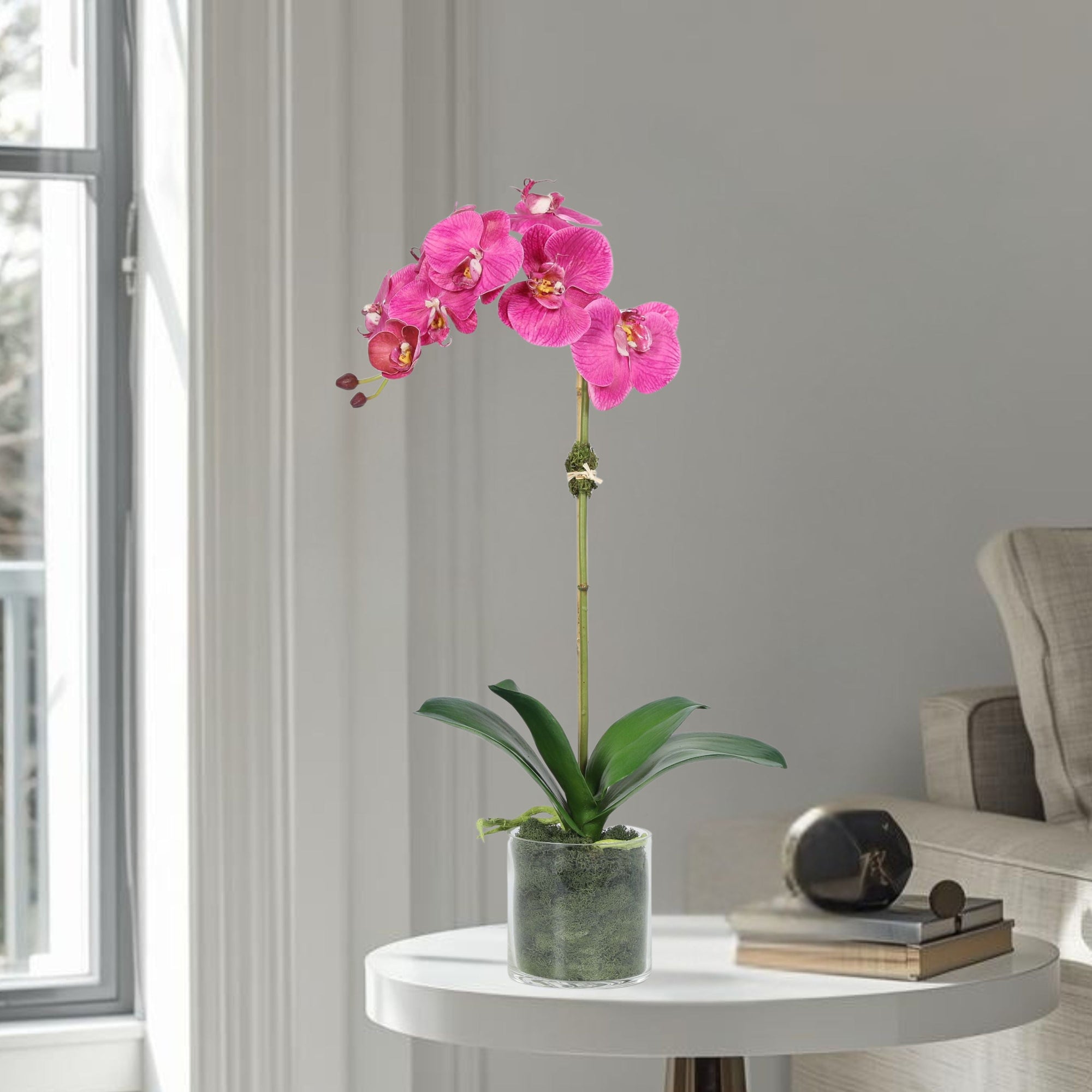 Artificial Orchid Plant in Vase - 20"