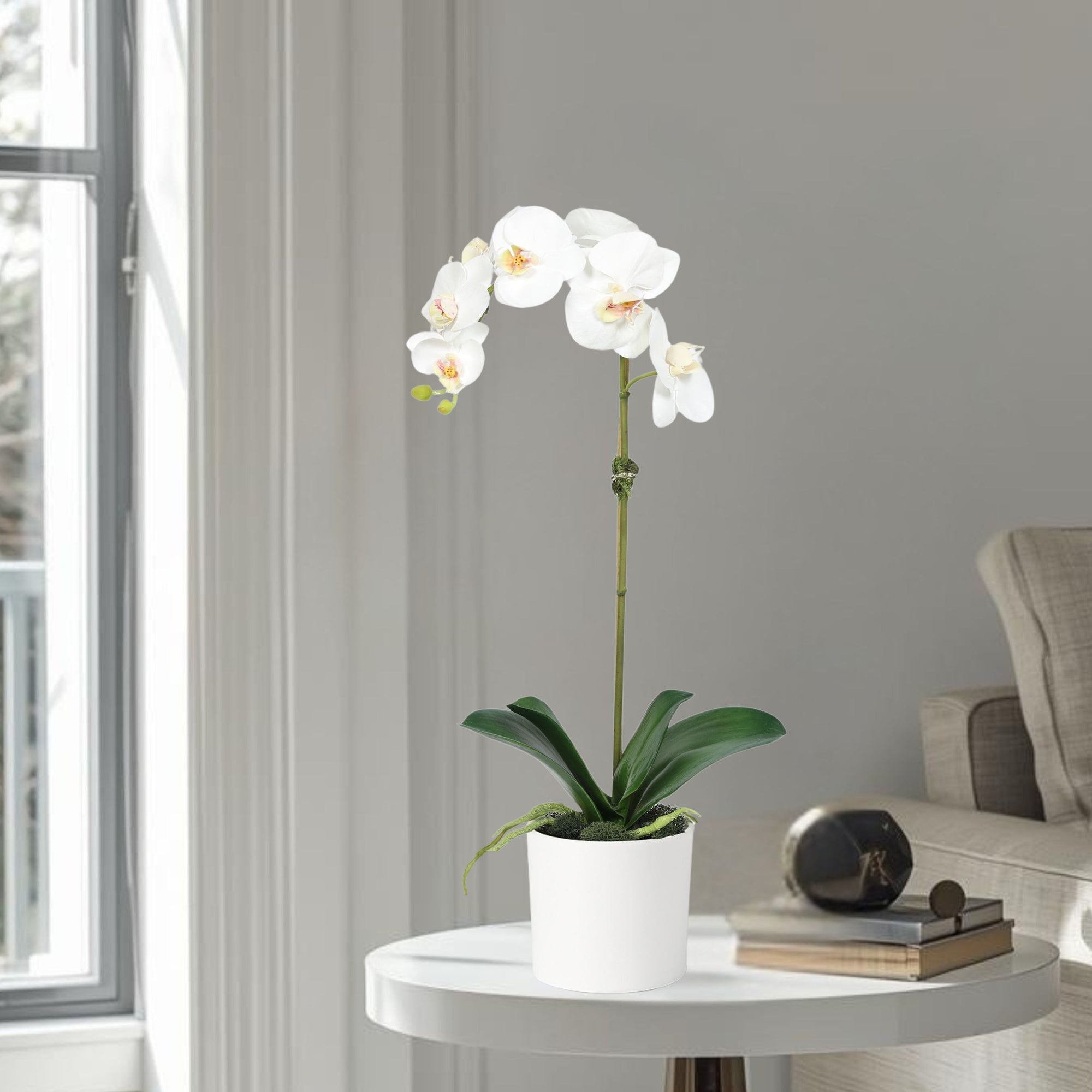 Artificial Orchid Plant in Vase - 20"