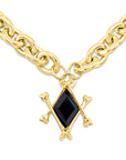 The Obsidian Marrow Necklace Gold
