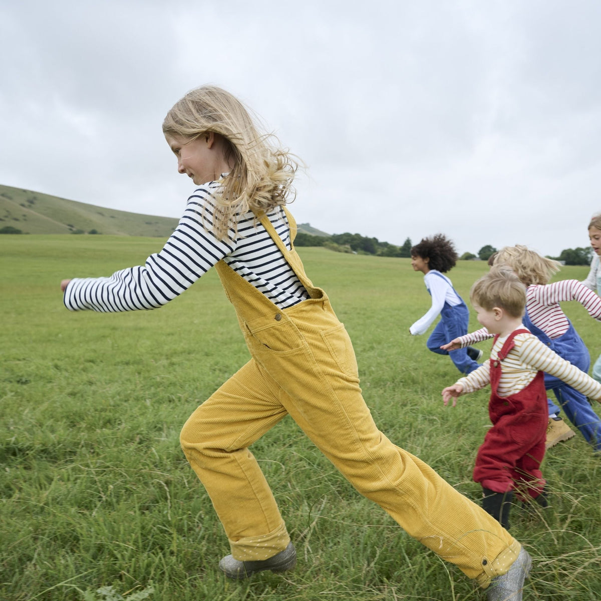 Ochre Chunky Cord Dungarees
