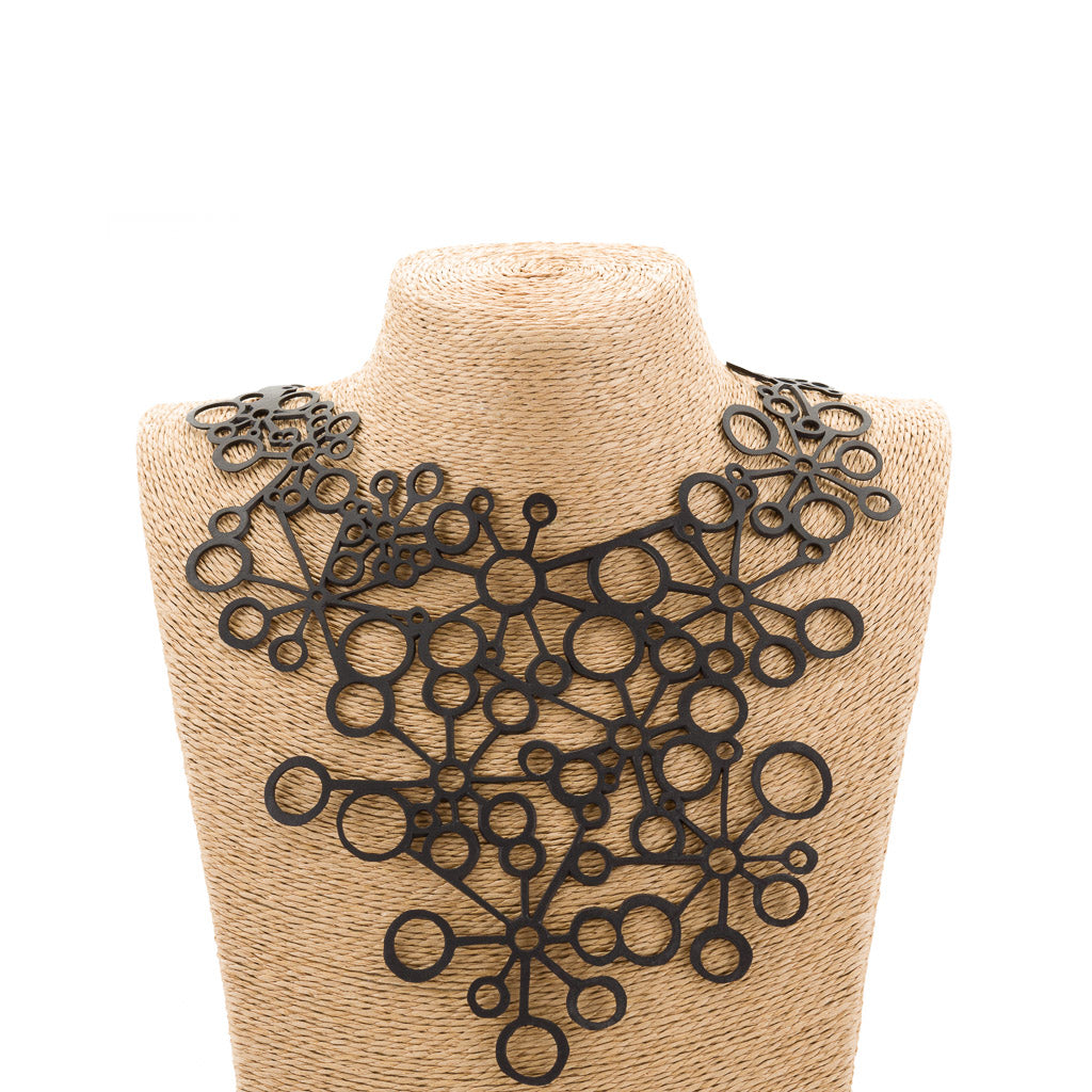 Octa Handcraft Black Statement Necklace