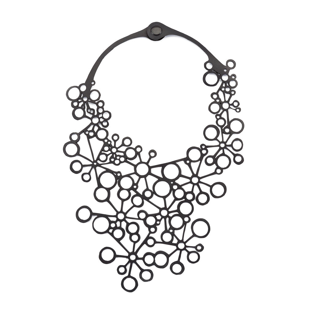 Octa Handcraft Black Statement Necklace