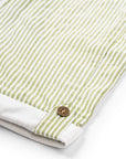 Olive Seersucker Dungarees