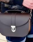 Olympia Handmade Leather Bag - Dark Brown