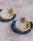 Ophelia Small Gemstone Hoops Lapis