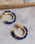 Ophelia Small Gemstone Hoops Lapis
