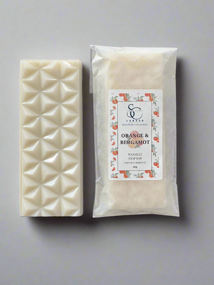 Orange &amp; Bergamot Wax Melt Snap Bar (40g) – Luxury Soy Blend