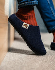 Outback Men's Slipper in Navy and Grey