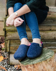 Outback Women's Slipper in Navy and Pink