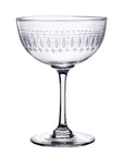 Crystal Champagne Saucers with Ovals Design