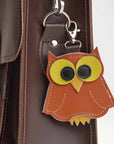Owl bag charm - Burnt Orange