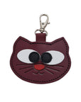 Colourful Cat Bag Charm - Oxblood