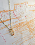 Contemporary Blue Enamel Sterling Silver Arch Necklace