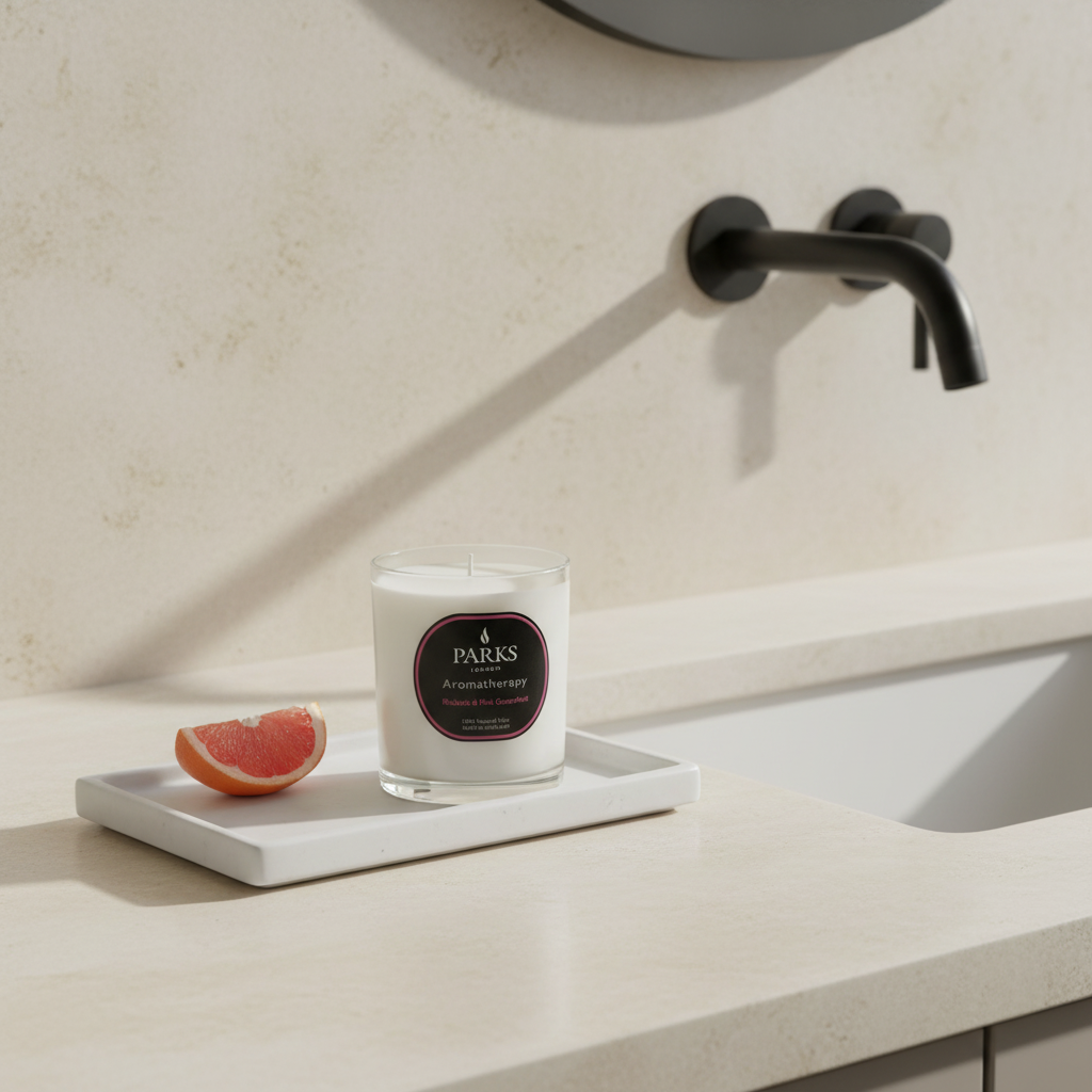 RHUBARB &amp; PINK GRAPEFRUIT CANDLE 220G