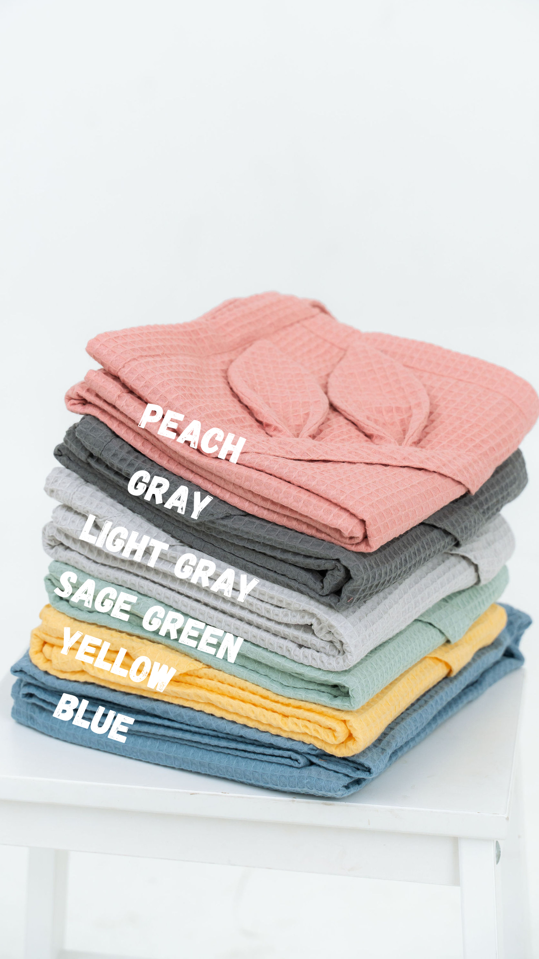 Waffle Cotton Hooded Baby Towel with Bunny Ears