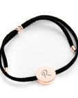 Personalised Always with You Initial Black Bracelet