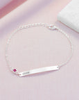 Personalised Silver Birthstone Swarovski Crystal Bracelet