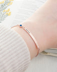 Personalised Rose Gold Birthstone Swarovski Crystal Bracelet