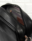 Personalised Luxury Crossbody Bag in Black