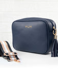 Personalised Luxury Crossbody Bag in Navy