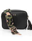 Personalised Luxury Crossbody Bag in Black
