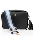 Personalised Luxury Crossbody Bag in Black