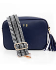 Personalised Luxury Crossbody Bag in Navy